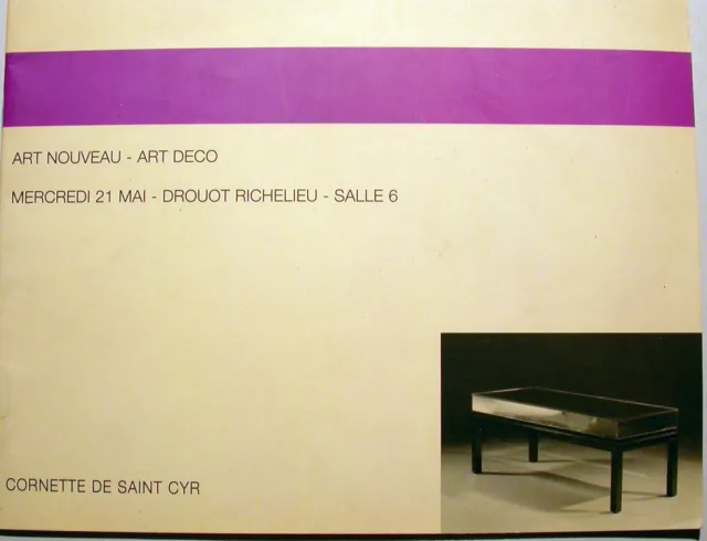 Art Deco/Catalogue/Cornette De St Cyr/Mai 2003/