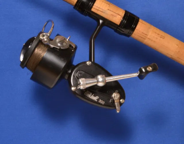 VINTAGE GARCIA MITCHELL 300 Spinning Fishing Reel Black Quick Push Spool  Release $25.00 - PicClick