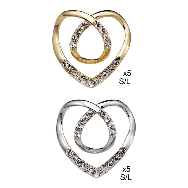 Hohle Liebe Herz Schals Clips Metall T-Shirt Clips und Ringe Frauen Mädchen