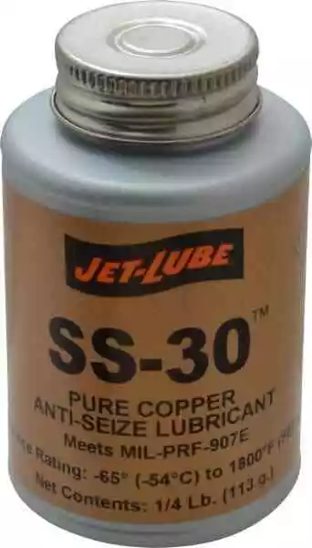 Jet-Lube 0.25 Lb Can High Temperature Anti-Seize Lubricant Copper, -65 to 1,8...