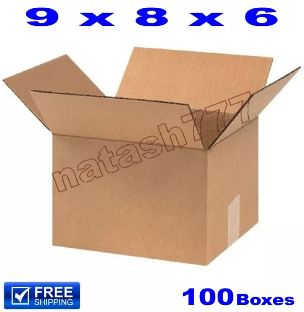 100 - 9x8x6 Cardboard Boxes 32ECT Mailing Packing Shipping Corrugated Carton