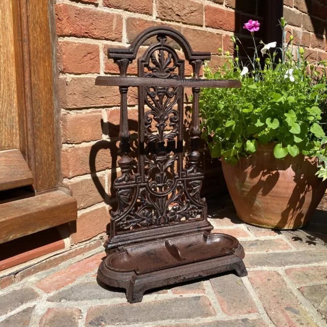 Cast Iron Ornate Umbrella Brolly and Walking Stick Stand