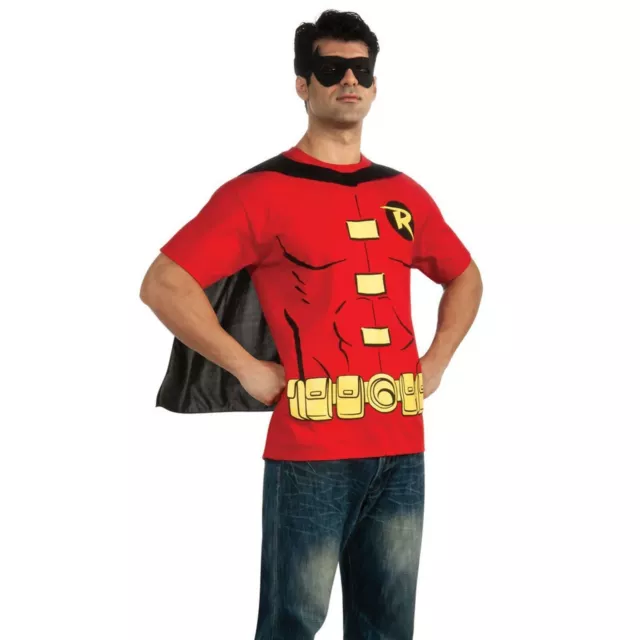 Hombre Batman Oficial Robin Grupo Disfraz Fiesta Dc Cómic Superhéroe Camiseta