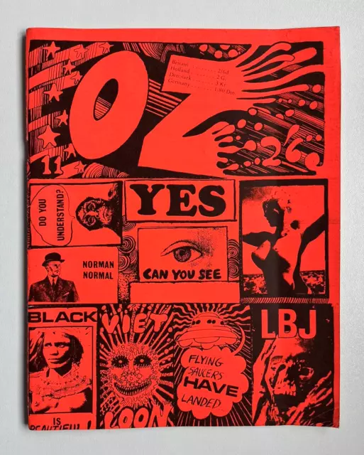 OZ MAGAZINE No.11 with Martin Sharp cover. Red variant.