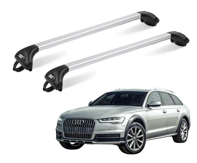 Barres De Toit Transversales Verrouillables Pour Audi Q7 (4L) 2006-2015 - 120cm - Charge 90kg - Argent - DGH System