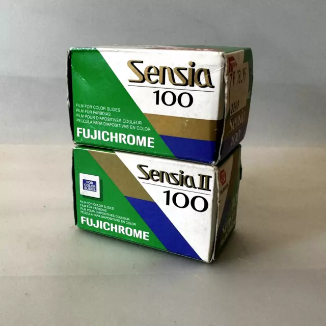 2x Fujifilm Fujichrome Sensia II 100 36 Expired 1996/2000 35mm Color Slide Film
