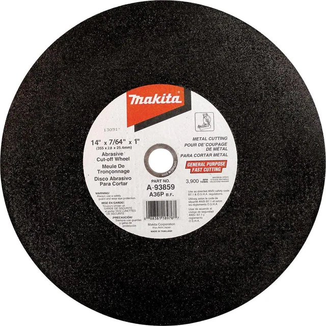 5 Pack Makita Chop Saw Metal 14-Inch Cut-Off Blade Cuts Steel Angle Iron