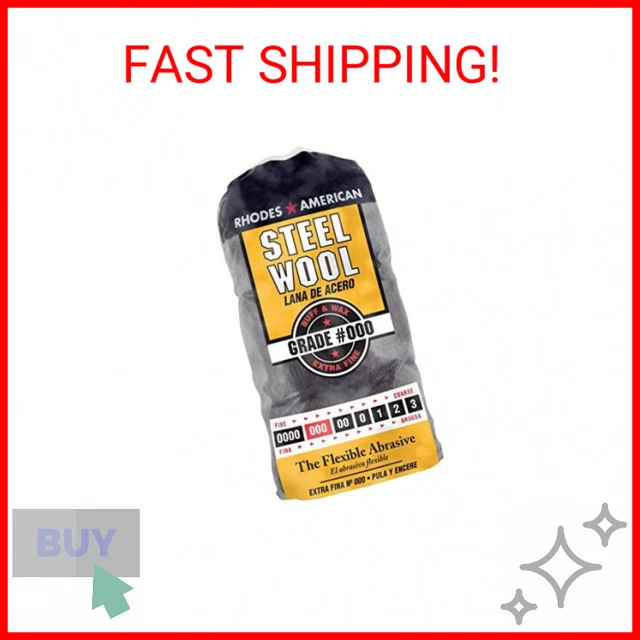 Homax - 33873210009 Steel Wool, Extra Fine Grade #000, 12 Pads