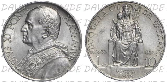 01089] Citta Del Vaticano - Pio Xi - 10 Lire 1933 1934 Giubileo - Spl