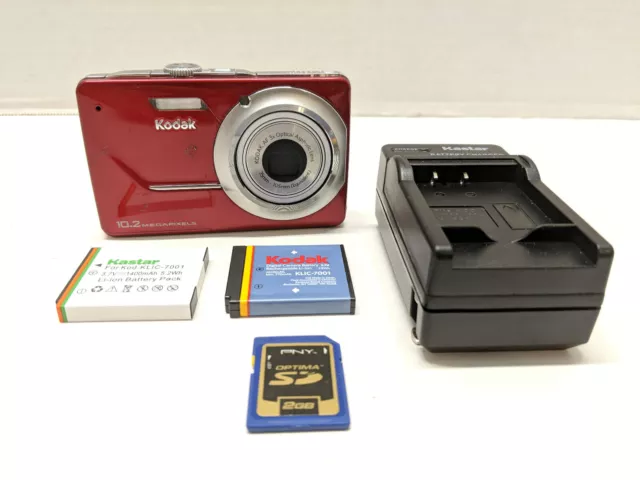 Kodak EasyShare M340 10.2MP Digital Camera With Charger Battery & SD Card Tested