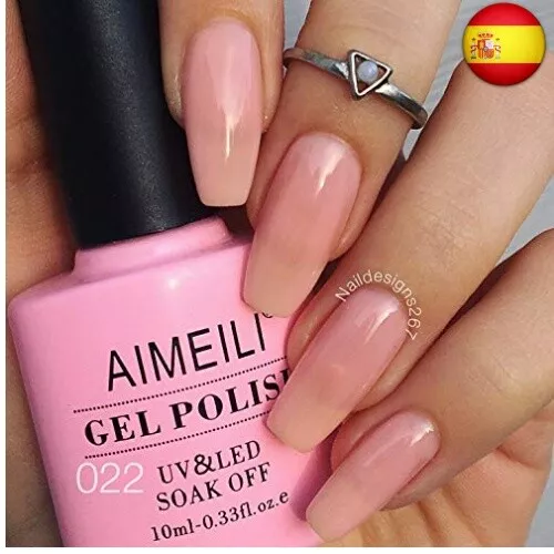 AIMEILI Esmaltes Semipermanentes de Uñas en Gel UV LED Esmaltes de Uñas E 2