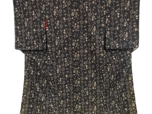 40712# Japanese Kimono / Antique Kimono / Floral Plants