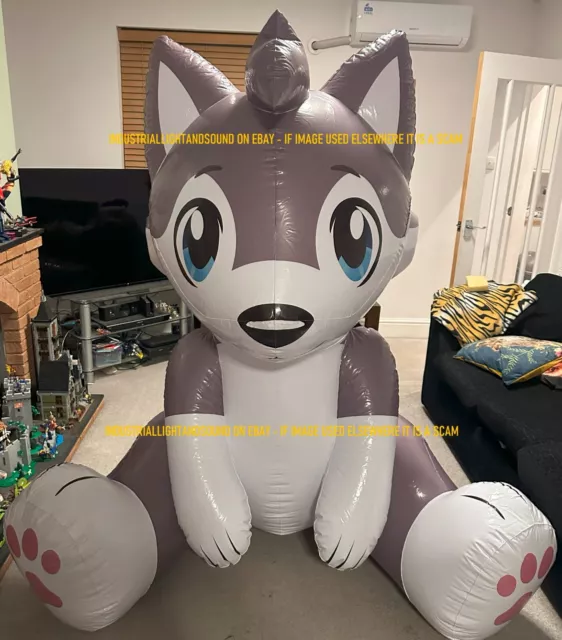 CK Inflatables prototype inflatable grey sitting husky blow up teddy