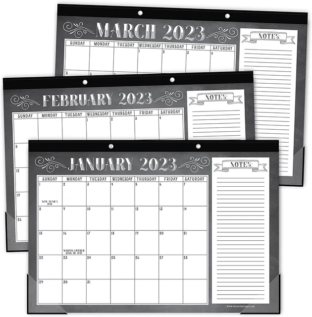 CHALKBOARD LARGE DESK Calendar 20232024 Calendar Desk Pad 18 Month