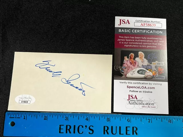 Frank Smith baseball hand signed autographed 3x5 Index card JSA COA AA 1823B