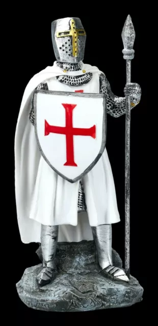 Cavaliere Figura - Templari Con Lancia e Scudo - Medioevo Guerriero Lottatore