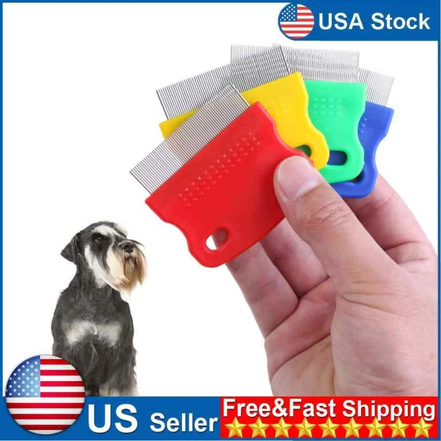 Pet Flea Comb Steel Pin Brush for Dog Cat Kitten Hair Trimmer Grooming Tool US
