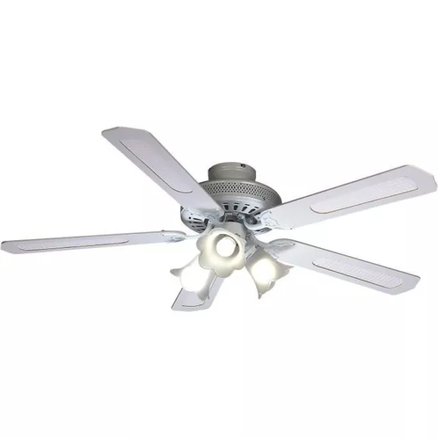 Ventilateur de plafond réversible FARELEK BALEARES - Ø 132 cm, 5 pales blanch...