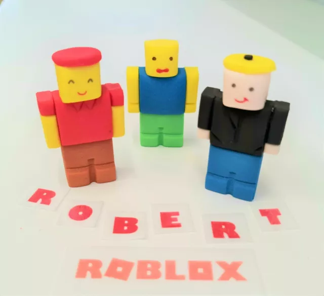 ROBLOX cake toppers EDIBLE decoration personalised birthday unofficial icing