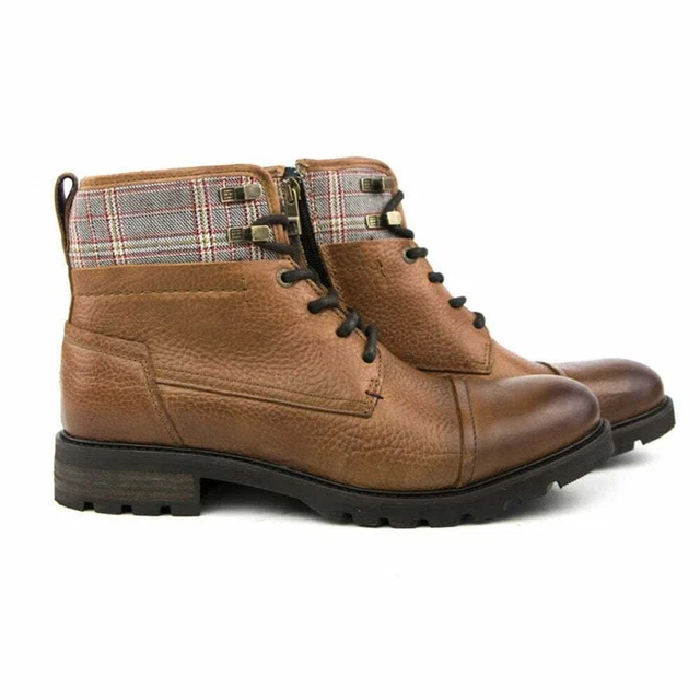 Tommy Hilfiger Homme Cuir Bottes Cuir Marron Chaussures Toutes Tailles