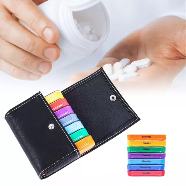 Weekly 7Day Pill Wallet Storage Box Set Medicine Organizer Dispenser Travel Case 3