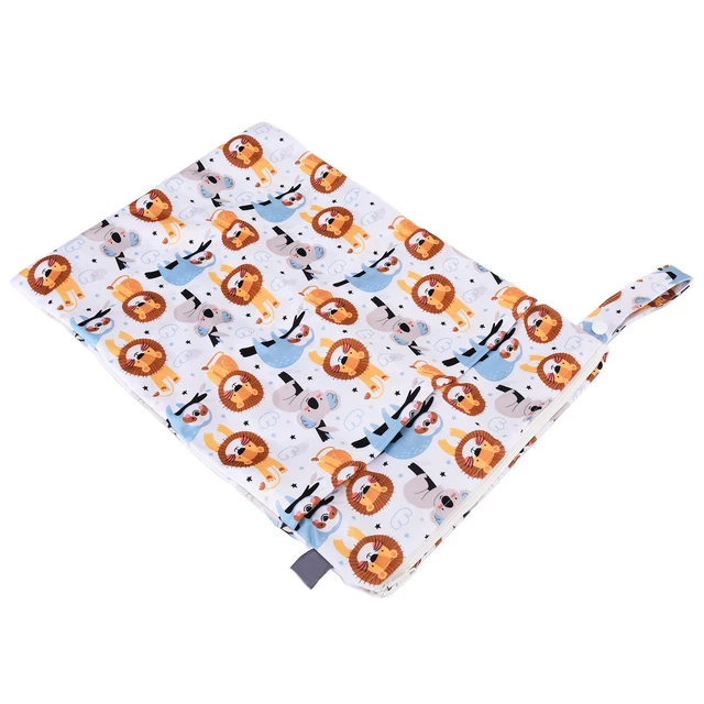 Cloth Diaper Wet Dry Bag Reusable Waterproof Double Zipper Multifunction Bag LJ4