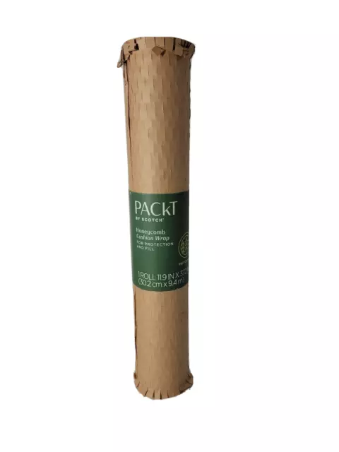 3M Scotch Honeycomb Cushion Wrap Packing Paper 11.9" x 372"  (31ft) - 1 Roll