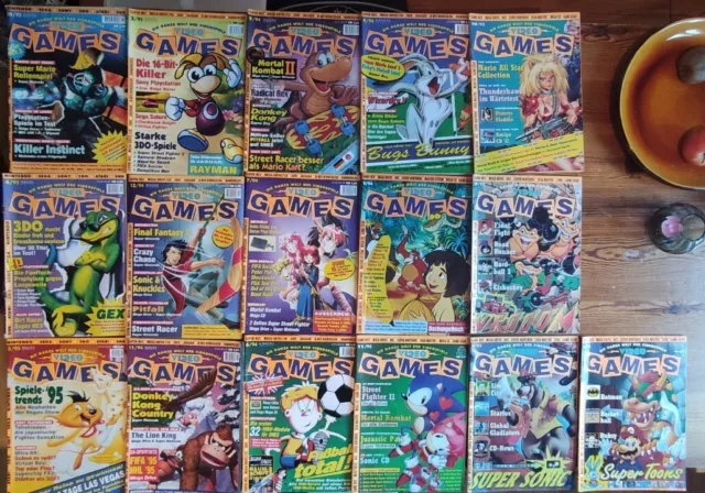 16 Hefte der Zeitschrift "Video Games" ✓ 1993–1995 ✓ sehr guter Zustand ✓