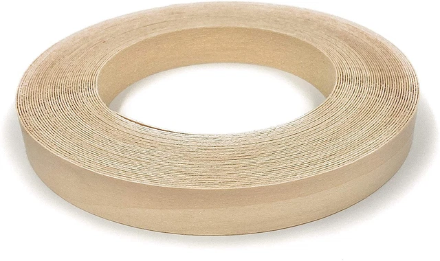 Birch 3/4" X 50' Roll, Wood Veneer Edge Banding Preglued, Iron on W