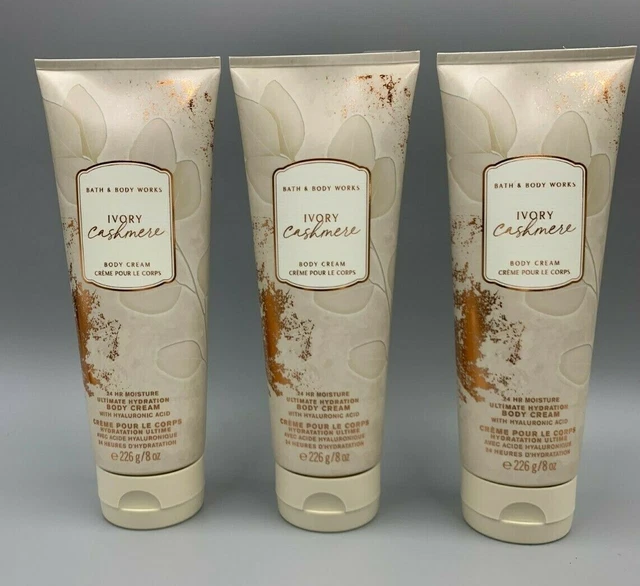 BATH & BODY Works Ivory Cashmere Ultimate Hydration Body Cream Set of 3