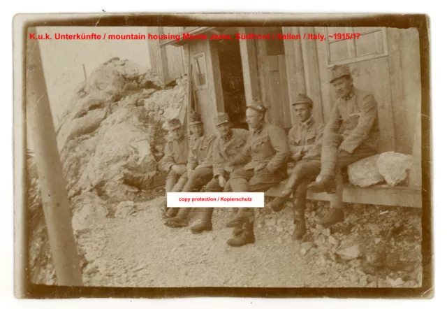 K.u.k. Foto,Gebirgsstellung,Monte Jama,Italien,kuk photo soldier,slovenia,italy