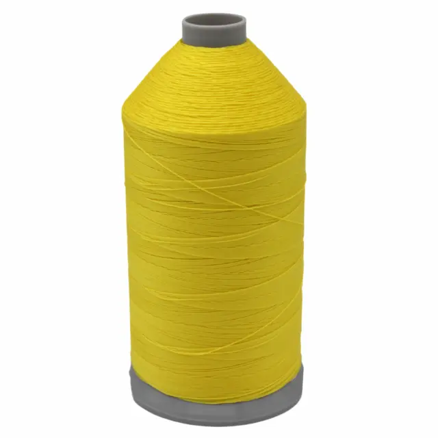 Hilo de tapicería de nailon unido amarillo talla 138, Tex 135, 16 oz. 3000 yardas