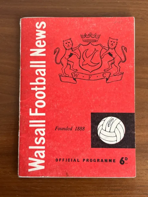 Walsall v Peterborough United FA Cup 05/12/1959 Official Programme