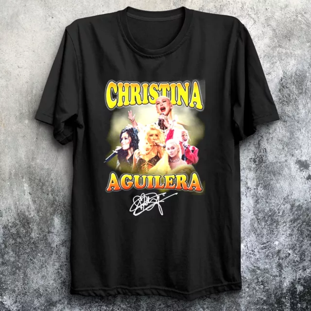Hot Christina Aguilera T-Shirt Hot Black S-234XL Tee THAEB01824