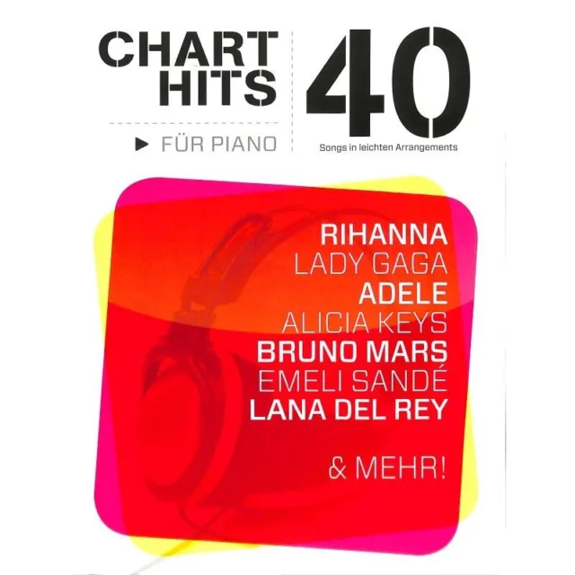 40 CHART HITS, Noten Klavier Gitarre Gesang Songbook, Adele, Taylor Swift, Adele