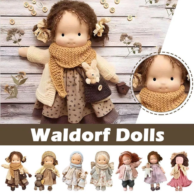 Doll Waldorf Plush Doll Handmade Cotton Play Doll Girls Birthday Gift~