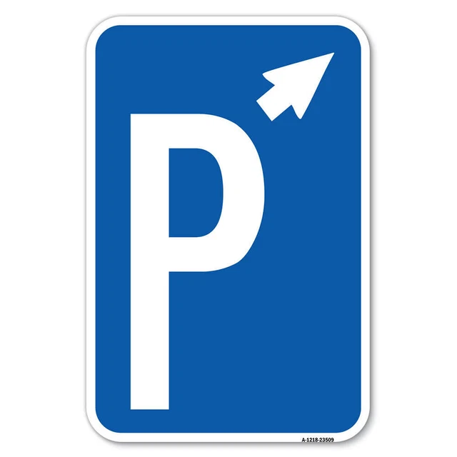 P SYMBOL (WITH Up Arrow Pointing Right) Heavy Gauge Aluminum Parking ...