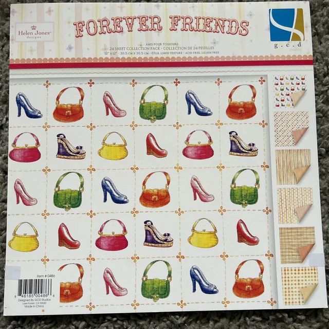 Almohadilla de papel GCD STUDIOS Forever Friends 12x12 24 manufacturas/libro de recortes