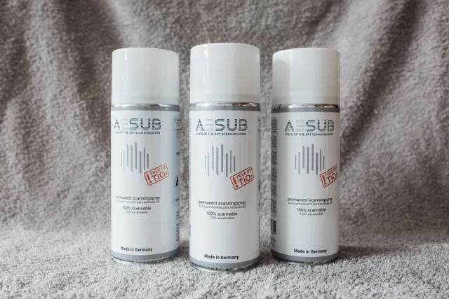 AESUB Scanning spray WHITE 400ml permanent 3D scan 3 cans set