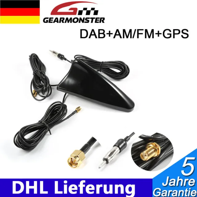 Dachantenne Antenne Shark DAB DAB+ GPS FM Auto Design aktiv