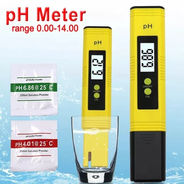 pH Mètre 0.00-14.00 60°C Digital LCD pour Test Eau Piscine Aquarium Laboratoire✅