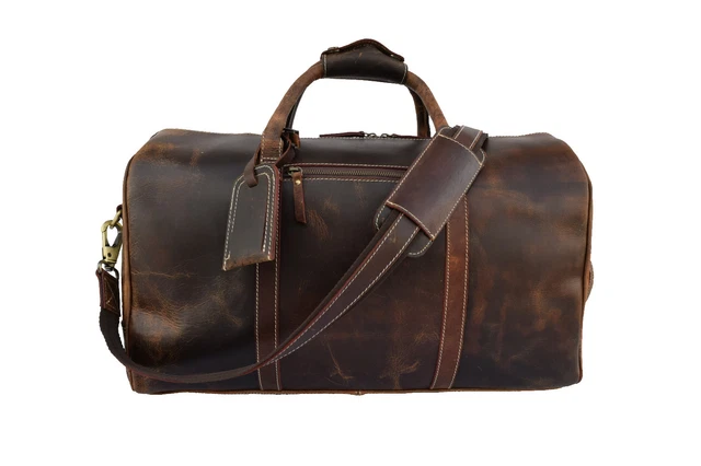 Travel Duffle Bag Weekend AirCabin Carryon Luggage Handbag Buffalo Leather 20