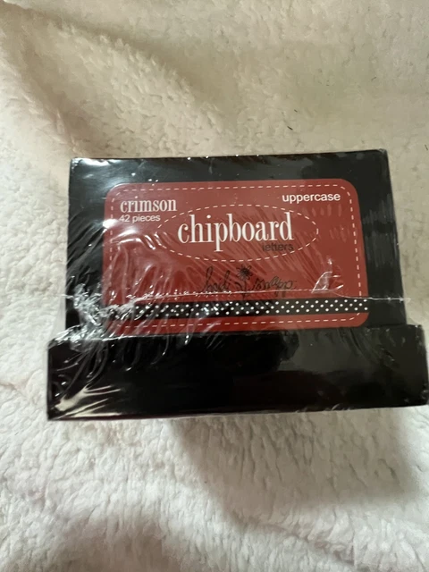 Chipboard de caja superior carmesí sellado Heidi Swapp 42 piezas