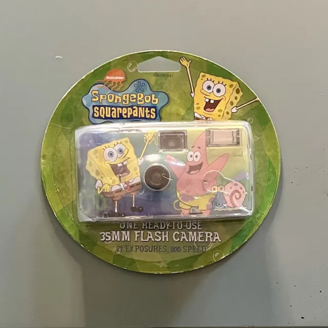 Nickelodeon SpongeBob SquarePants One Time Use 35MM Flash Camera NEW SEALED PACK