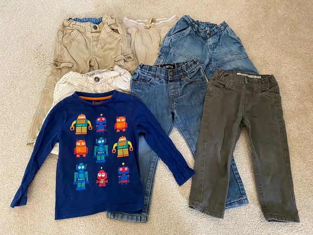 Boys Clothing Bundle 7 Items Trousers Shorts Top Age 2-3  Various Brands