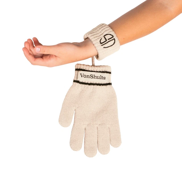 VonShults Lux Never-Lose Kids Children Gloves Wollen, Warm, Winter, Cold Weather