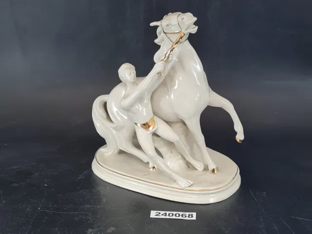 Figure Porcelain Carl Scheidig Man with Horse Decoration Decoration #240068