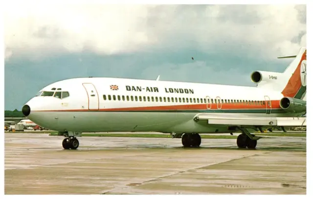 Dan Air Boeing 727 200 Series Airplane Postcard