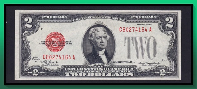 1928D $2 Legal Tender AU (NO RESERVE AUCTION)
