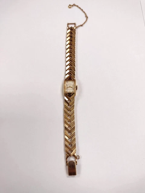 Raro Orologio da Donna Vintage Oro Solido 14K Movado Svizzero